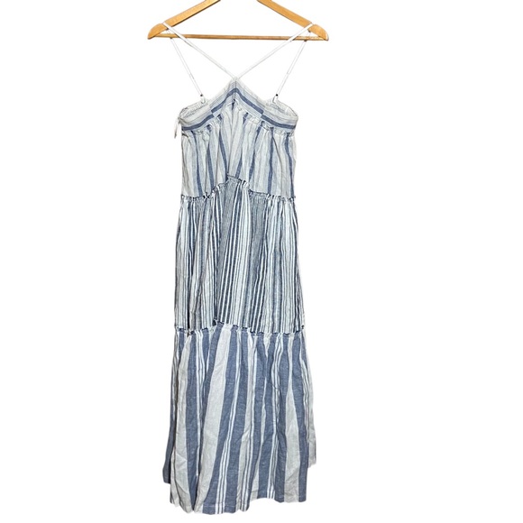 NWT J. Crew Linen Blend Chambray Cover-Up Dress in Stripe Size Small Style AO999 - Picture 2 of 9